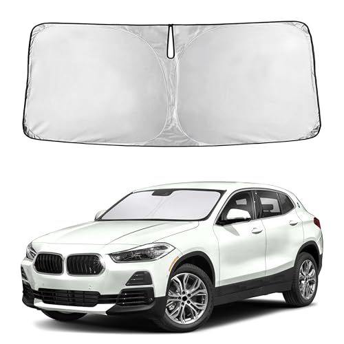 Image of EcoNour Windshield Sunshade Compatible for BMW X2 2018-2021 2022 2023, Sun Visor for Front Windshield & Window Sun Shade Cover, UV Heat Blocker & Protector, Car Accessories