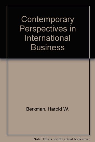 Contemporary Perspectives in International Business