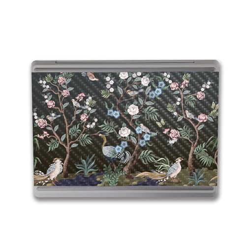 Image of MightySkins Carbon Fiber Skin Compatible with Microsoft Surface Laptop Go 3 (2023) Full Wrap Kit - Asian Fabric | Protective, Durable Textured Carbon Fiber Finish | Made in The USA