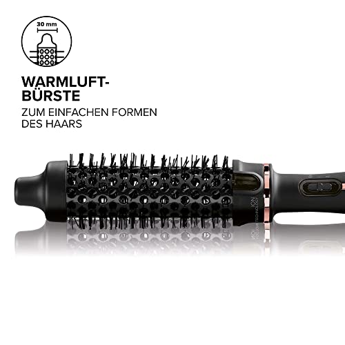 Bellissima My Pro Magic Style Brush P2 30, Warmluftbürste, natürlich wirkende glatte Haare oder definierte Locken, Durchmesser: 30 mm, Ionen-Technologie, Keramikbeschichtung, Mehrfachspannung