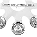 Kisangel Percussion Tambourine Ching Ring Drum Cymbals Mountable Bell Accessory for Enhanced Sound Effects Quick Installation for Drum Performance