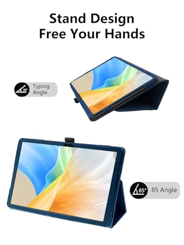 Étui DOOGEE Tab E3 Max 14" bleu avec support intégré et dragonne de sécurité