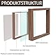 Muzilife 3D Bilderrahmen 20x20cm Tiefe Holz Rahmen zum Befüllen, Objektrahmen mit Glasscheibe, Quadratische Form, Geschenk für Familie Freunde, 1 Stück Braun