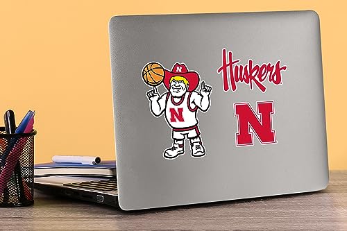Image of University of Nebraska 8ct Vinyl Sticker Pack - Large Waterproof Herbie Husker Decals for Laptops, Water Bottles, Tablets, Scrapbooks, Vehicles & More - Officially Licensed Huskers Designs