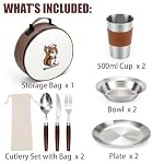 Camping Mess Kit, Stainless Steel Stylish Set - Image 2