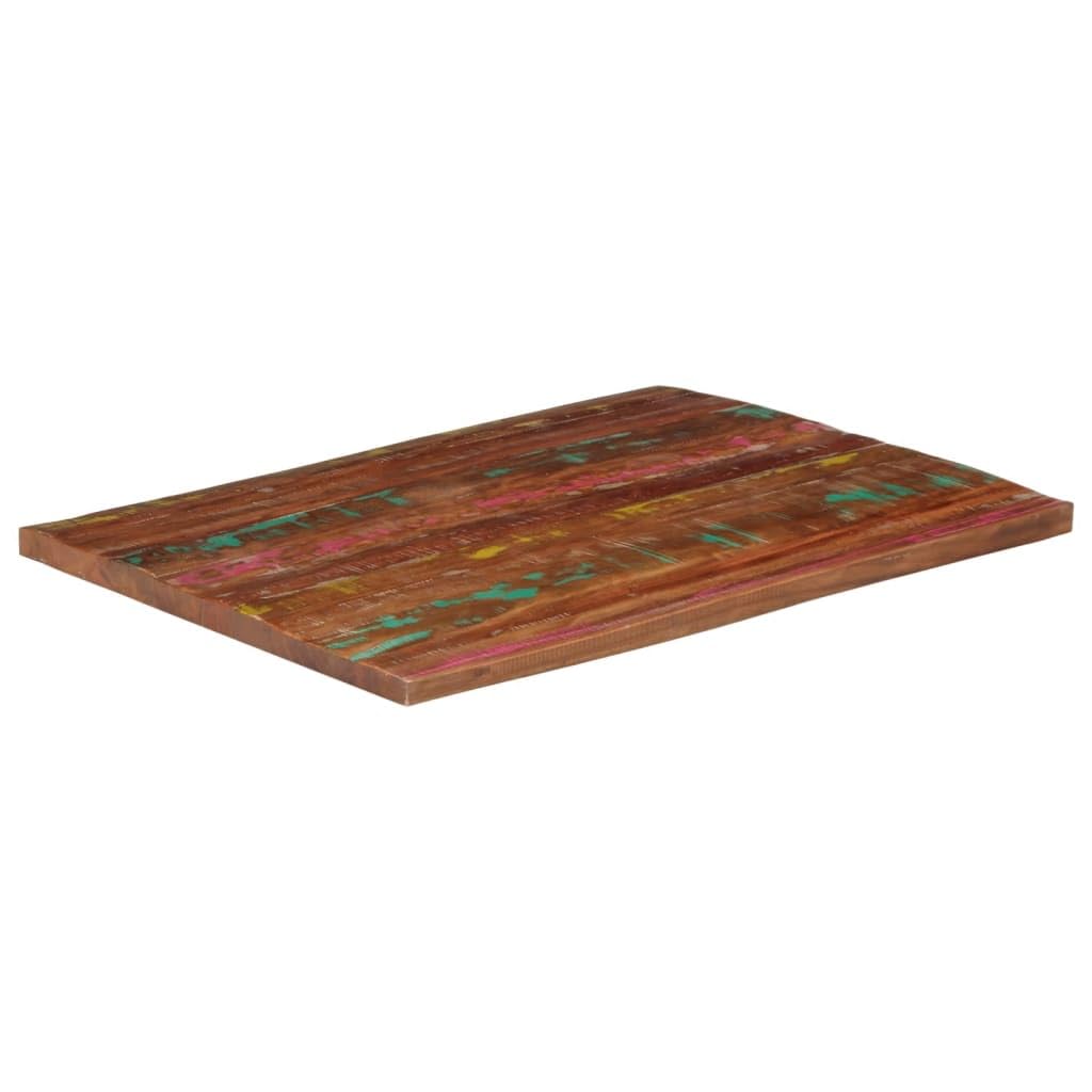 vidaXL Tischplatte, Holzplatte Rechteckig, Massivholzplatte für Tisch Esstisch Couchtisch, Ersatztischplatte, 90x80x2,5cm Altholz Massiv