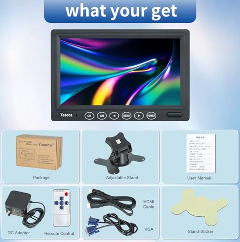 Yasoca YS-788-HDMI 7 Inch Small Hdmi Monitor 1024X600 Resolution Small 1080P Portable Ips Monitor thumb #7