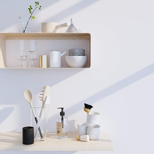 Image of WALLMATE White Matte Wallpaper Peel & Stick Contact Paper Decorative Self Adhesive Wallpaper for Kitchen Cabinet, Furniture Countertop Waterproof Vinyl Wallpaper for Wall. (12x60, White)