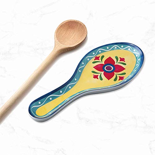 Upware Melamine Spoon Rest Spoon Holder Kitchen Utensil Holders 9.625 Inch For Kitchen Counter Dining Table (Fiesta Floral) #TOP2