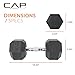 CAP Barbell 35 LB Rubber Coated Hex Dumbbell Hand Weight - Pair | Chrome Handle