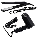 Streetwize - 12V Hair Straightener and Hair Dryer Kit - Portable, Durable Travel Package - Camping, Caravan Hair Dryer/Straighteners 12V (SWHS,SWHD)