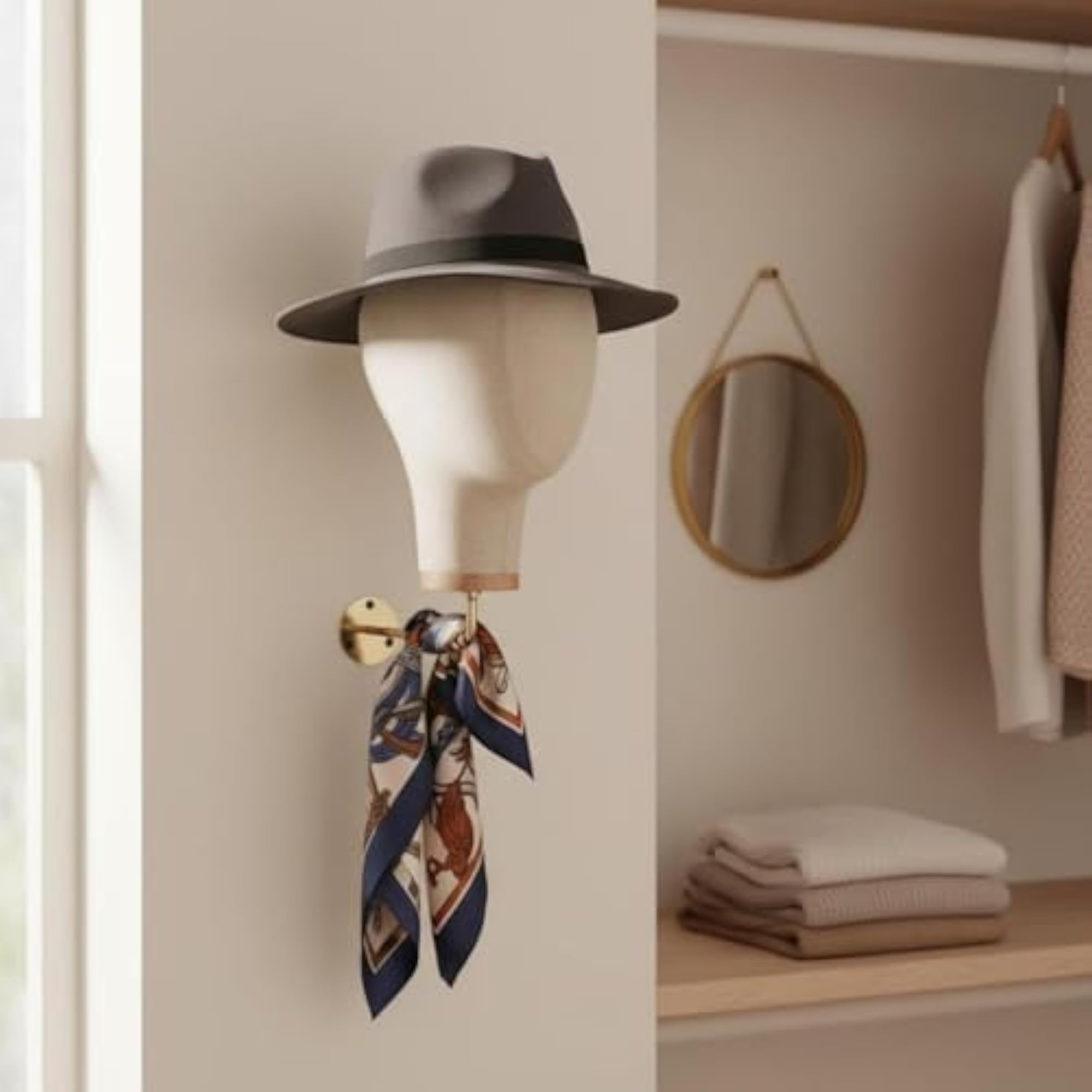 Wall Mounted Mannequin Head Display Stand