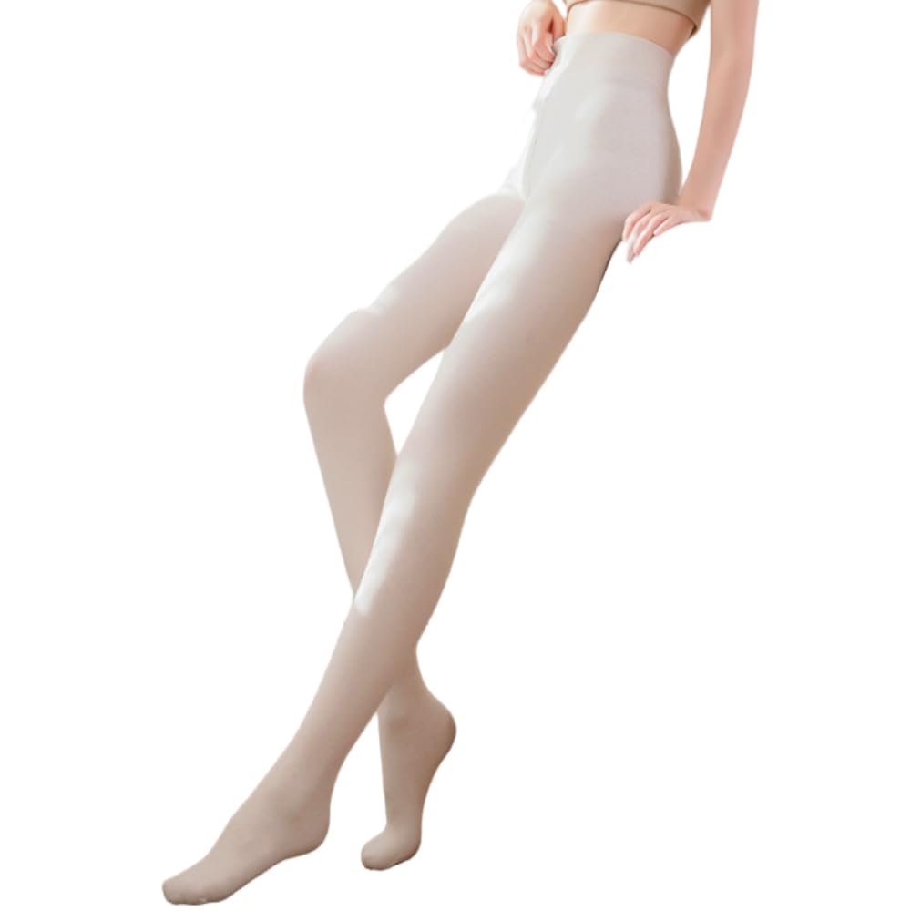 Collant Termici Donna Calzini A Fondo Primaverile E Autunno Alto Bianco Inverno Spesso Lungo Collant Lungo-beige-4600d-l