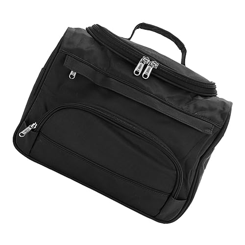 PartyKindom Hair Stylist Carrying Bag Oxford Portable Shoulder Strap Black for Hair Cutting Scissors Combs