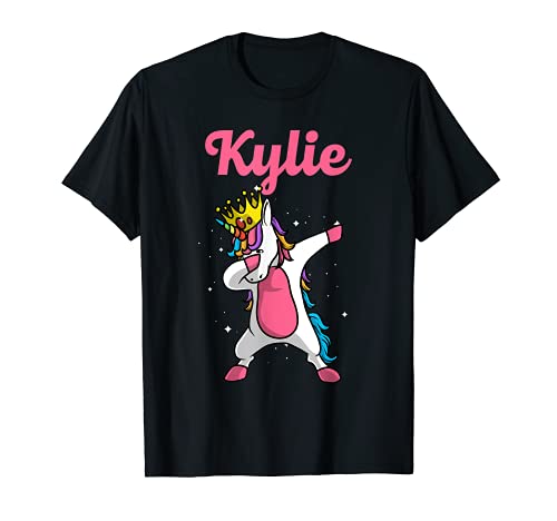 KYLIE - Decorazione personalizzata per compleanno, motivo: unicorno Maglietta