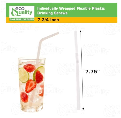 Pitillos flexibles plásticos desechables 400 unidades caja miniatura 3