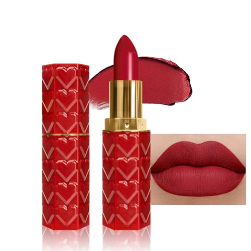 Image of evpct 1Pcs Dark Red Lipstick, Silky Velvet Matte Lipstick Pack Sets for Women, Long Lasting Smudge Proof Lipstick Lip Stain Makeup Kit matte lipstick 24 hours original R03
