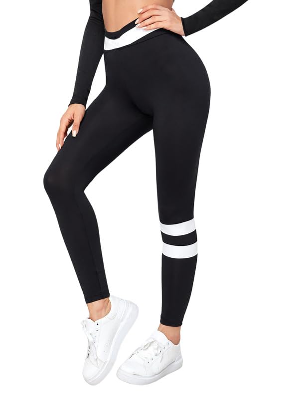 Image of DTR FASHION Women's Black Stretchable Cotton Blend Casual Tight