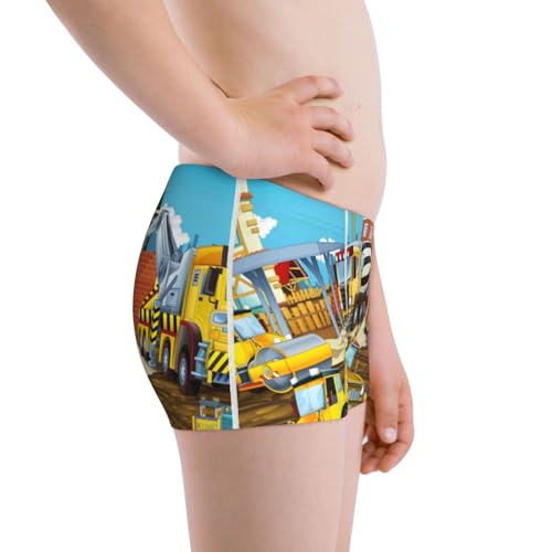 Boys' Cotton Boxer Brief Soft Underwear-Different Construction Site Vehicles2