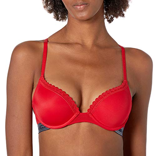Tommy Hilfiger Women s Lounge Racerback Push Up Bra, Apple Red, 36C