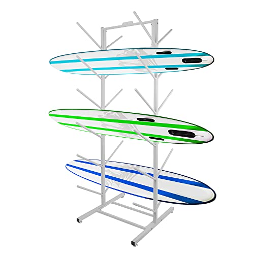Aiwfl 12-Space Freestanding Surf Rack For Use Indoors Outdoors Surfboard Freestanding Storage Store & Display Up To 12 Surfboards #TOP12