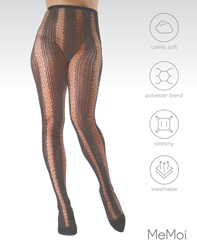 Image of MeMoi Epic Stripe Glamour Fishnet Tights