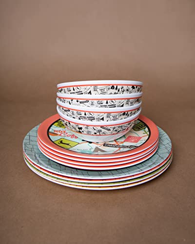 Camp Casual (Cc-001) 12-Piece Dish Set #TOP3