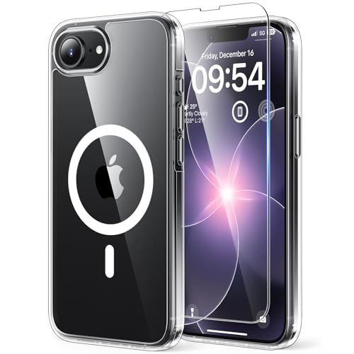 Ya en manzanajugosa.com: TAURI Funda para iPhone 17e/16e, Compatible con MagSafe [No amarillea] con Protectores de Pantalla, Carcasa Nueva para iPhone 16e 2025,Funda Ultra Fina antichoque - Transparente