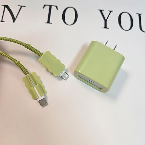 Protector de cable para iPhone 20W de silicona suave con diseño ondulado 5