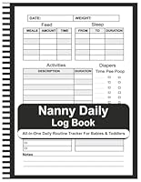 Nanny Daily Log: All-In-One Daily Routine Tracker For Babies & Toddlers, Feed, Sleep, Diapers, Activities & Notes - 8.5" x 11" 100+ Pages 1967969256 Book Cover
