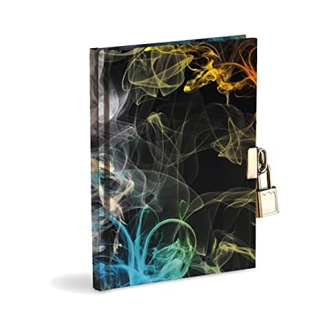 Mareli Segreto Diary 14.5 x 18.5 cm, Multi-Coloured with Metal Lock and 2 Keys Cover