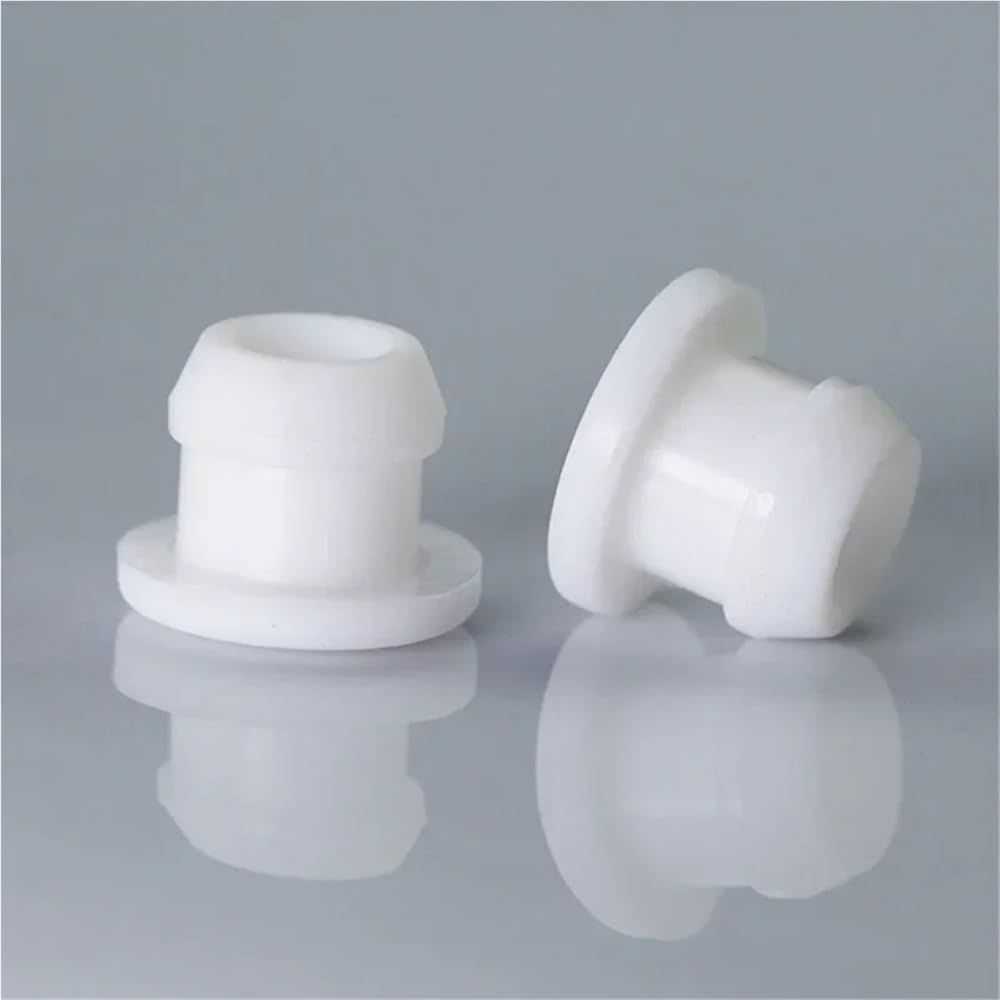 Tapas blancas Tapones tipo T Goma de silicona, juntas cónicas a presión for tubo circular 10 piezas(50.6mm)