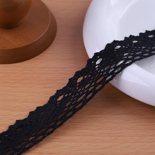 Dyshipen 18S-20 Yards X 1 Inch Lace Ribbon Vintage Lace Trim Crochet Cotton Lace Edge cover