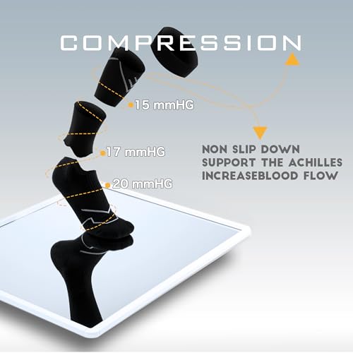 BRISIRA Compression Soccer Socks Men Women Coolmax Bamboo Viscose Knee High Socks for Baseball Athletic Cushion & Cooling4