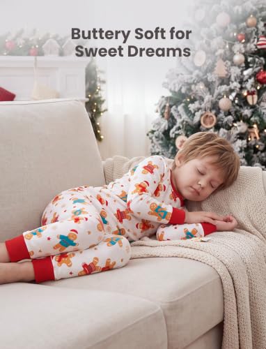 Image of PATPAT Bamboo Viscose Pajama Sets for Toddler Boys & Girls Baby Kids, Ultra-soft Snug fit Pjs Sleepers for Birthday Holiday