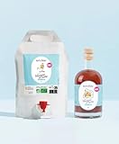 Archie, Pack Vinaigre de Cidre Biologique & sa recharge - Non filtré, non pasteurisé, avec la mère de vinaigre. Made in France, Normandie. Rituel à boire. Bouteille 500 ml + recharge 1L.