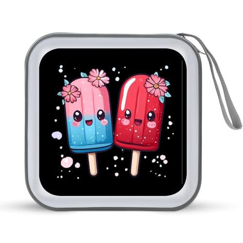 Cute PopsiIcle CD Case Portable DVD Holder Storage Organizer for Home Travel