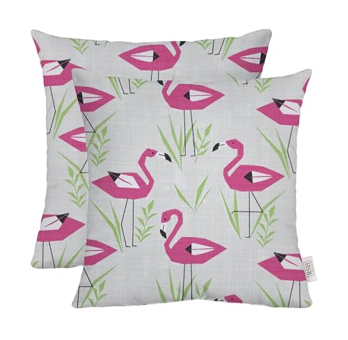 RSH DECOR: Square Throw Pillows Set of 2 | 24” x 24” | All-Weather Spun Fabric | Water and Fade-Resistant | Outdoor Accent Pillows for Patio Furniture |