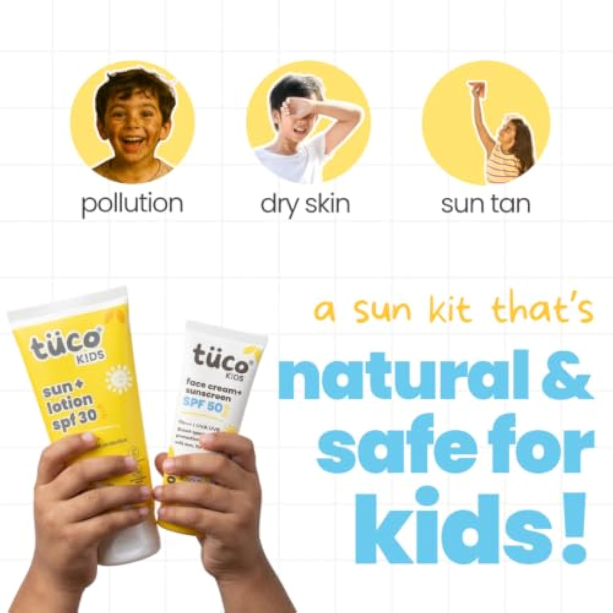 Kids Sunscreen Lotion & Cream Combo, SPF 30 + SPF 50