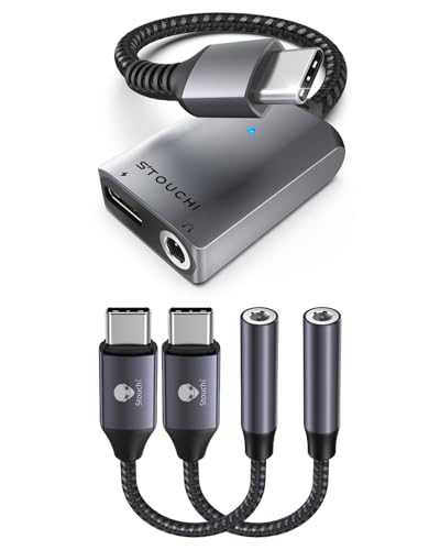 Stouchi USB C Headphone Adapter and USB Type C Headphone and Charger Adapter