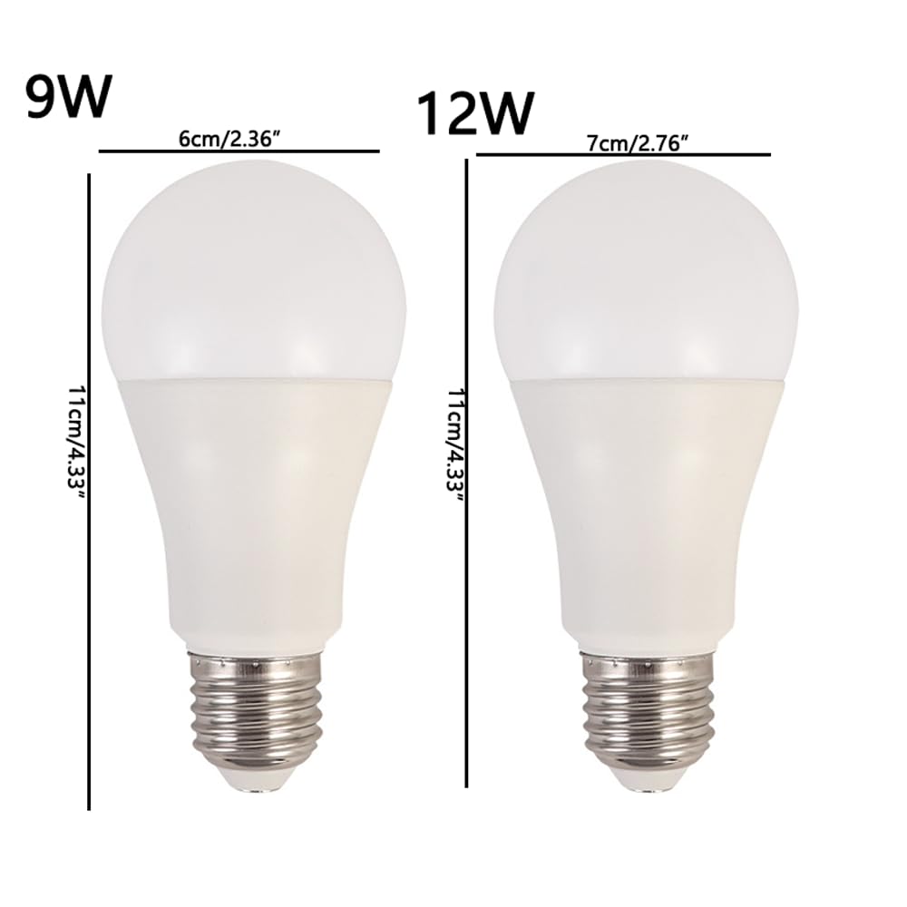 Lot de 10 ampoules LED 9/12 W à changement de couleur E27, RVB Smart WIFI 7 couleurs, ampoule à intensité variable assortie au téléphone portable, peut être connectée au haut-parleur, minuterie