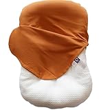 Organic Infant Lounger, Baby Nest for Baby Girls & Boys, Newborn Essentials for Baby 0-12 Months, 100% Cotton (Golden Brown)