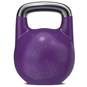 Kettlebell Kings Competition Kettlebells Weight (35mm handle) 8-48 KG | Hand weights Workout Gym Equipment & Strength training sets for Women & Men for Home Gym | Suitable for High Repetition Workouts