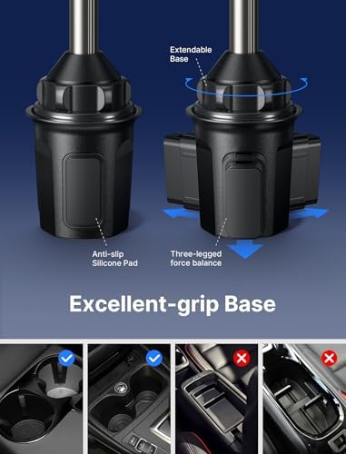 JSAUX Universal Foldable Phone Mount - Car & Truck Compatible with iPad Mini, Samsung Galaxy Z Fold6/5/4, Pixel 9 Pro Fold, Xiaomi Mix Fold 4/3/2