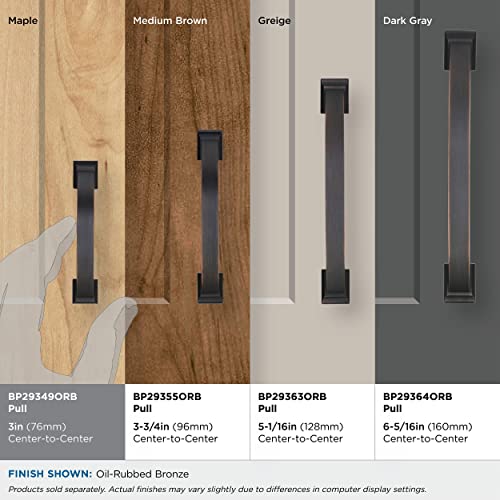 Image of Amerock | Cabinet Pull | Oil Rubbed Bronze | 3 inch (76 mm) Center to Center | Candler | 1 Pack | Drawer Pull | Drawer Handle | Cabinet Hardware