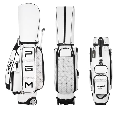 ZMBJ 軽量ゴルフキャディーバック トロリーゴルフバッグ キャディバッグキャスター付き 高度な防水機能 大容量デザイン 持ち運び便利 練習用 男女兼用 プロのニーズに (A)