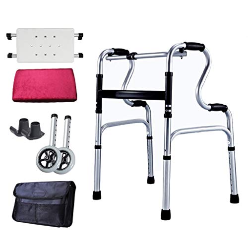 折りたたみ式軽量歩行器ウォーカー、シートの高さ調節可能な大人の高齢者のために無効