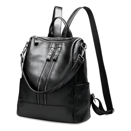 Mochila Feminina Reforçada para Notebook e Viagem - Impermeável - Para Faculdade e Escritório(Preto)