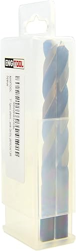 Miniatura 4 de MAXTOOL 12 "2 unids idénticos Jobber longitud taladros HSS M2 Twist Drill Bits totalmente molido negro y bronce recto vástagos taladros JBF02H10R32P2