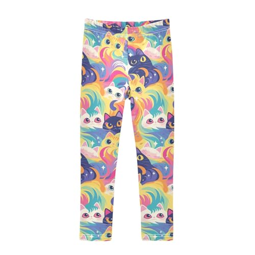 KLL Art Illustration Cats Toddler Girls' Cotton Pants Soft Full Length Sweatpants Sports